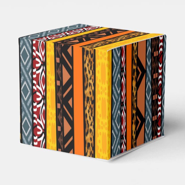 Caja Para Regalos African Patern Mix (Reverso Costado)