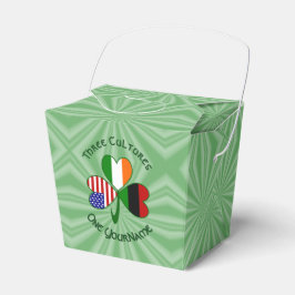 Caja Para Regalos Afroamericano irlandés USA banderas Shamrock perso