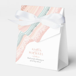 Caja Para Regalos Agate Geode Purpurina Boda Rosa Gold ID647