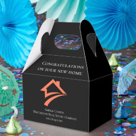 Caja Para Regalos Agente Inmobiliario Negro Único y Elegante