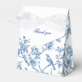 Caja Para Regalos Agradecimiento Chinoiserie Azul y Blanco