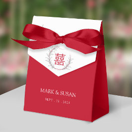 Caja Para Regalos Agradecimiento de boda de Doble Felicidad Chino