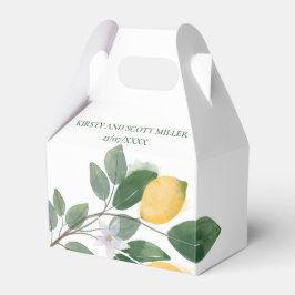 Caja Para Regalos Agradecimiento de boda de limones sicilianos acuar