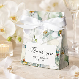 Caja Para Regalos Agradecimiento de Boda de Orquídeas Blancas Elegan