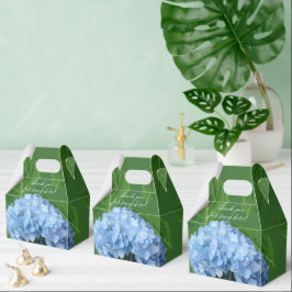 Caja Para Regalos Agradecimiento de Boda Floral de Hortensia Azul