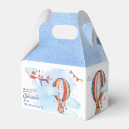 Caja Para Regalos Agradecimiento de cumpleaños de aviación vintage p