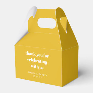 Caja Para Regalos Agradecimiento de ducha de novios amarillo persona