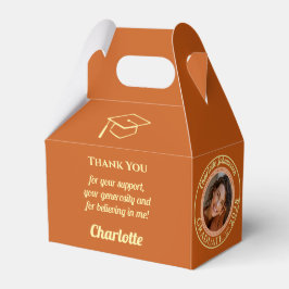 Caja Para Regalos Agradecimiento de fiesta de graduación con foto mo