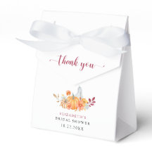 Agradecimiento de guión de calabaza para ducha de 