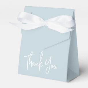 Caja Para Regalos Agradecimiento de guión simple azul claro