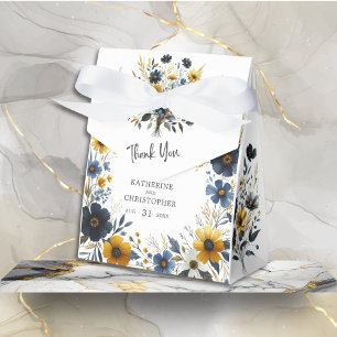 Caja Para Regalos Agradecimiento de la elegante boda de flores silve