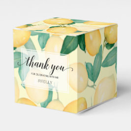 Caja Para Regalos Agradecimiento de limoneros y vegetación con acuar