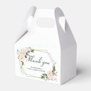 Caja Para Regalos Agradecimiento de Llamarada Floral Geométrica para