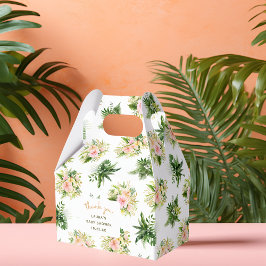 Caja Para Regalos Agradecimiento Floral para Baby Shower Tropical