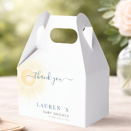 Caja Para Regalos Agradecimiento para Baby Shower Simple Sol Moderno