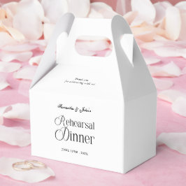 Caja Para Regalos Agradecimiento para Cena de Ensayo Chic Moderno
