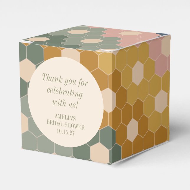 Caja Para Regalos Agradecimiento personalizado para ducha de novia v (Costado Anverso)