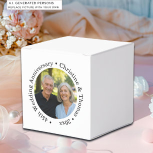 Caja Para Regalos Agrega tu propia foto de pareja 45 aniversario de