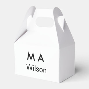 Caja Para Regalos Agregar monograma simple nombre letra hombre minim
