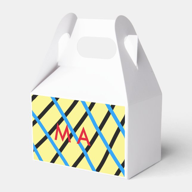 Caja Para Regalos Agregar monograma simple nombre letra hombre minim (Front Side)