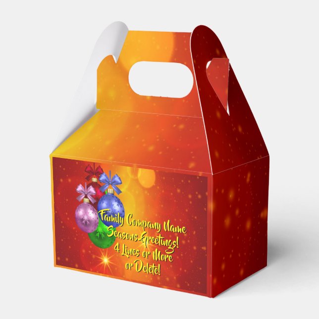 Caja Para Regalos Agregar Navidades coincidentes de texto de nombre (Front Side)