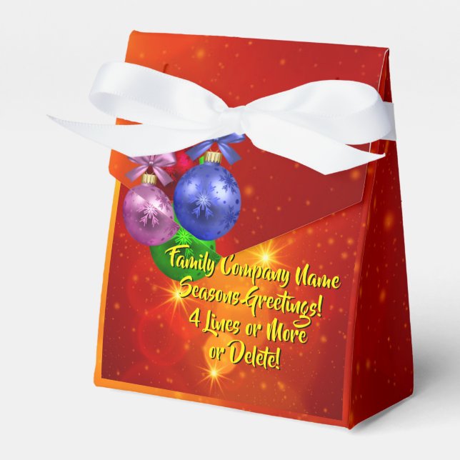 Caja Para Regalos Agregar Navidades coincidentes de texto de nombre (Front Side)