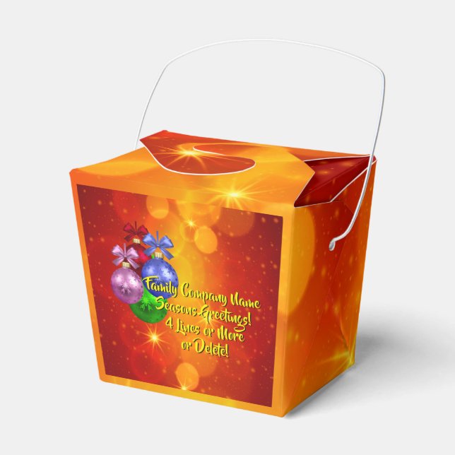 Caja Para Regalos Agregar Navidades coincidentes de texto de nombre (Front Side)