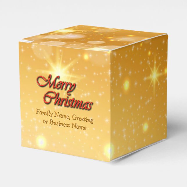 Caja Para Regalos Agregar nombre Editar Navidades de coincidencia de (Costado Anverso)