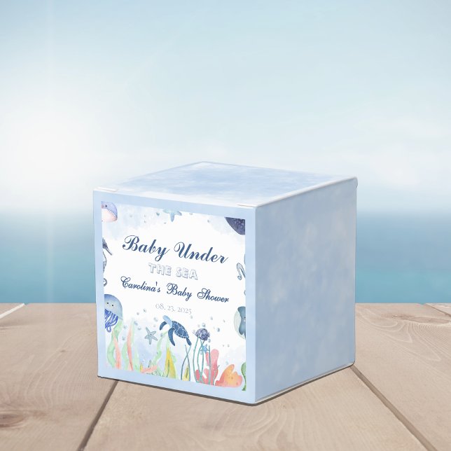 Caja Para Regalos Agua azul bajo la ducha de bebé del mar (Subido por el creador)