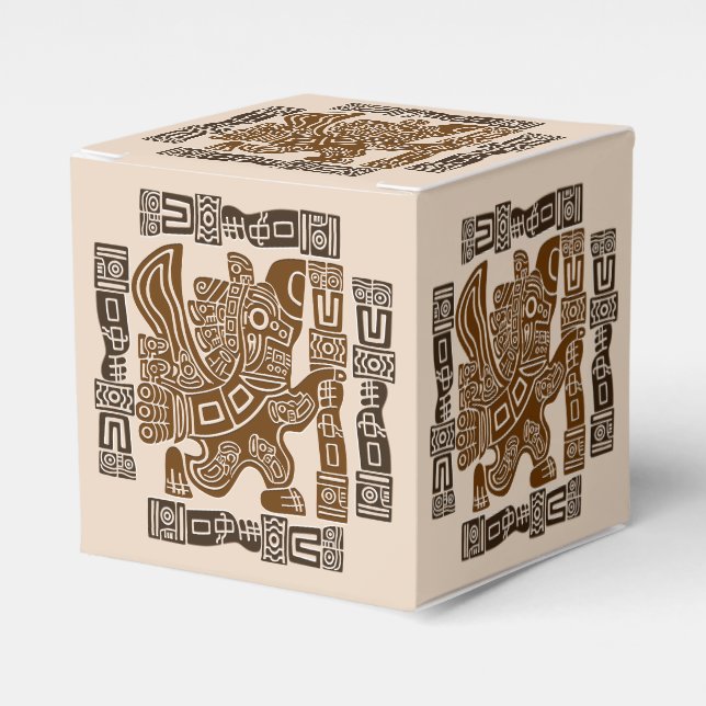 Caja Para Regalos Águila azteca guerrera arte tribal antiguo (Costado Anverso)