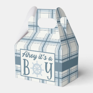 Caja Para Regalos Ahoy es un Baby Shower de chico náutico