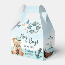 Caja Para Regalos Ahoy es un niño oso de peluche ducha náutica bebé