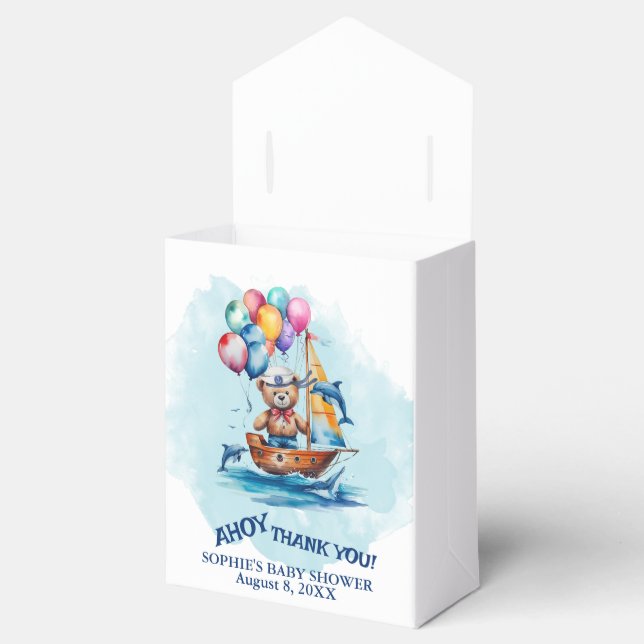 Caja Para Regalos Ahoy Es Un Niño Tema Náutico Baby Shower (Abierto)