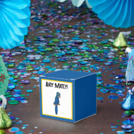 Caja Para Regalos Ahoy Matey Pirate Parrot Cartoon, Funny Macaw Bird