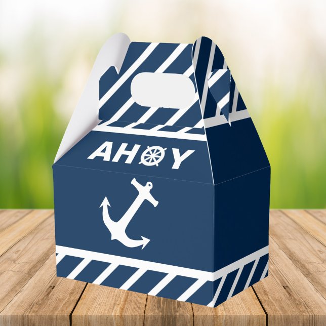 Caja Para Regalos Ahoy Nautical Birthday Party (Subido por el creador)