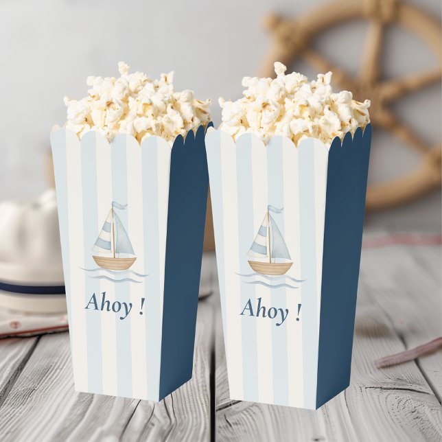 Caja Para Regalos Ahoy Sailboat Nautical Pastel Blue (Subido por el creador)