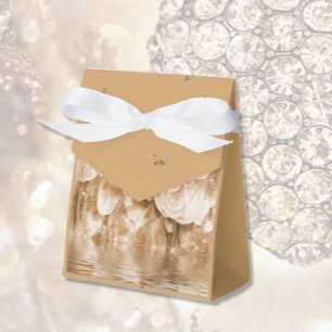 Caja Para Regalos Ala del Ángel Sepia y espectros de oro