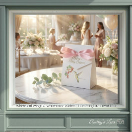 Caja Para Regalos Alas Caprichosas & Deseos Acuarela | Colibrí