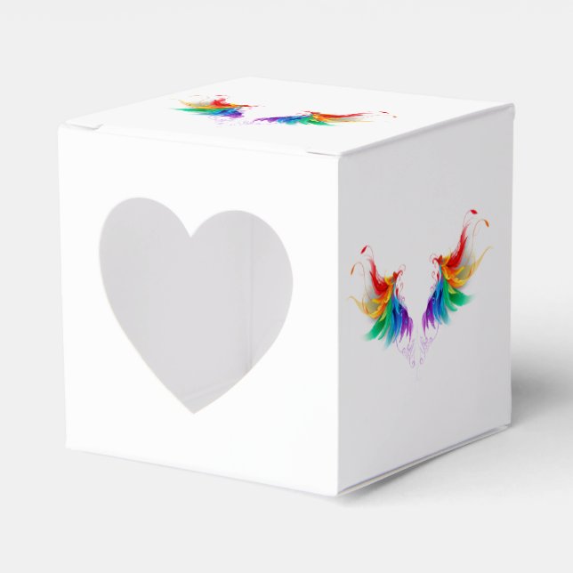 Caja Para Regalos Alas del arco iris fluidas (Anverso)