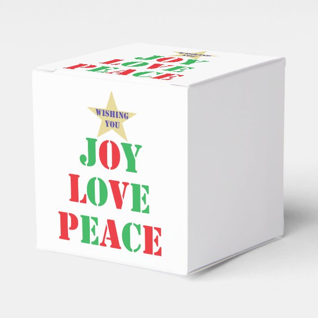 Caja Para Regalos Alegría, amor, paz (Costado Anverso)