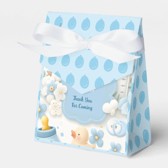 Caja Para Regalos Alegría de Blue Bundle: Ducha de niño bebé con osi (Front Side)