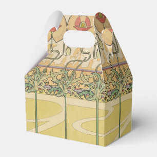 Caja Para Regalos Alfonse Mucha Amapolas Papel Pintado Floral Art No