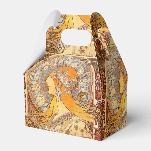 Caja Para Regalos Alfonse Mucha Zodiac Art Nouveau Mujer (Front Side)