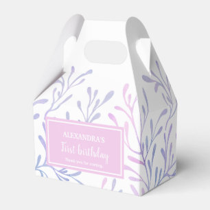 Caja Para Regalos Alga Marina Rosa Púrpura Bajo El Mar Cumpleaños 1