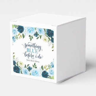 Caja Para Regalos Algo Azul Antes de Hacer Floral Navy