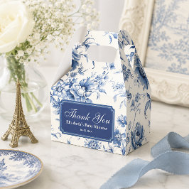 Caja Para Regalos Algo Azul Floral Toile Francés Chinoiserie