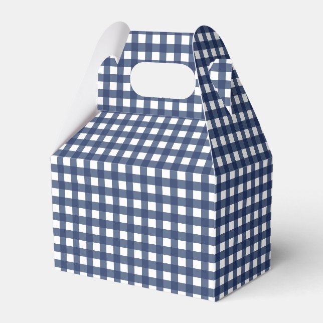 Caja Para Regalos Algún conejito es uno Cumpleaños de gingham azul (Front Side)