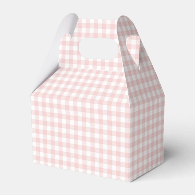 Caja Para Regalos Algún conejito es uno Cumpleaños de gingham rosa (Front Side)