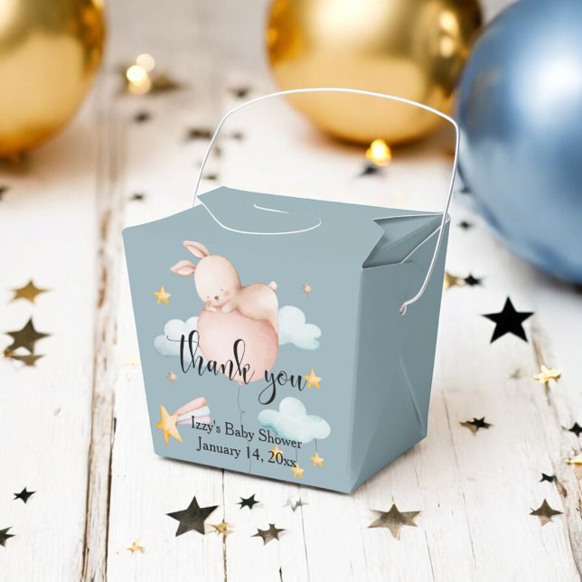 Caja Para Regalos Algunos Bunny Balloon & Shooting Star Baby Shower (Subido por el creador)