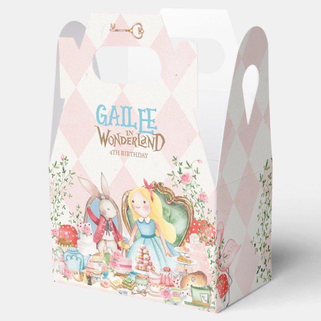Caja Para Regalos Alicia aventuras en Woderland Birthday Tea Fiesta (Abierto)